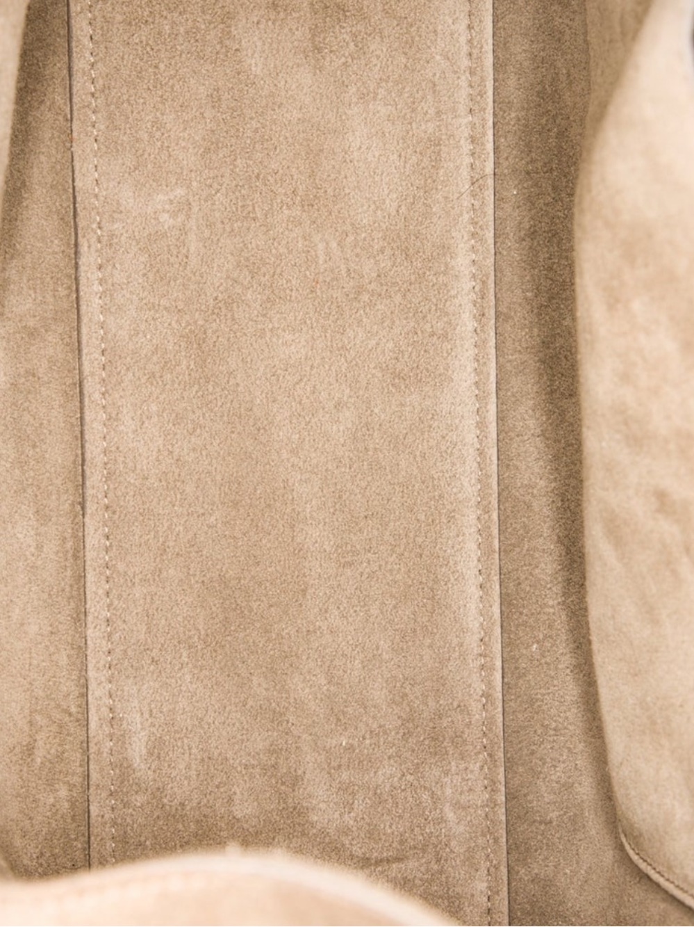 Cuyana Double Loop Bag Suede Neutral Tan Gray Crossbody Shoulder Bag - Picture 2 of 12